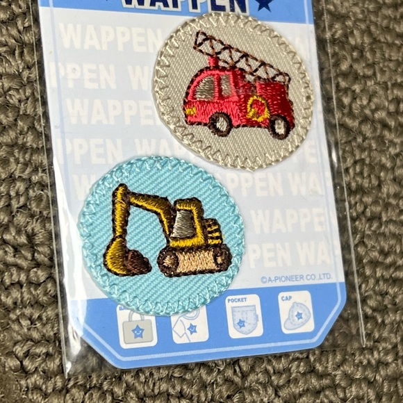 Construction Vehicle Wappen Patch Applique Embroidered Iron-On 2-Pack Small Mini - Picture 4 of 6